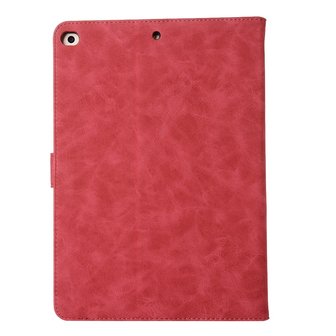 Housse en similicuir iPad 2017 2018 - portefeuille rouge