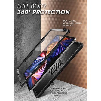 Housse Supcase Unicorn Beetle pour iPad Pro 12.9 (2021 2022) - noire
