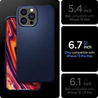 Coque Spigen Liquid Air TPU Air Cushion pour iPhone 13 Pro Max - Bleu