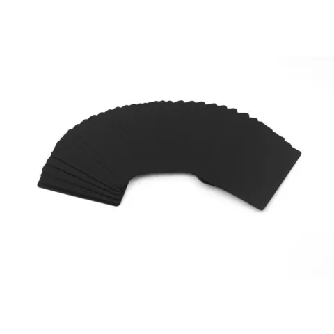 Cartes &agrave; jouer imperm&eacute;ables en PVC 54 pi&egrave;ces Cartes de poker - Finition lisse noire