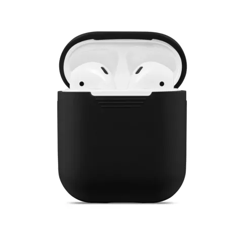 &Eacute;tui en silicone souple adapt&eacute; au bo&icirc;tier Apple AirPods - Noir