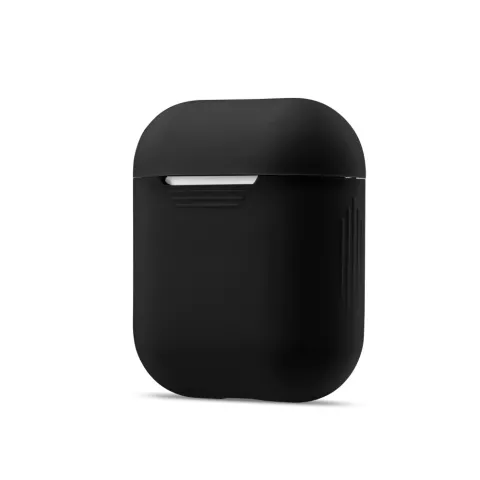 &Eacute;tui en silicone souple adapt&eacute; au bo&icirc;tier Apple AirPods - Noir