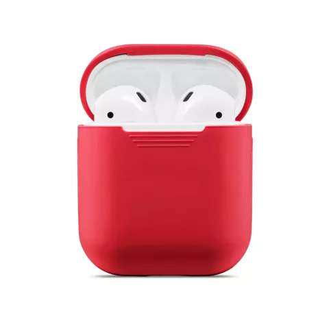 Housse en silicone souple pour Apple AirPods Case - Rouge