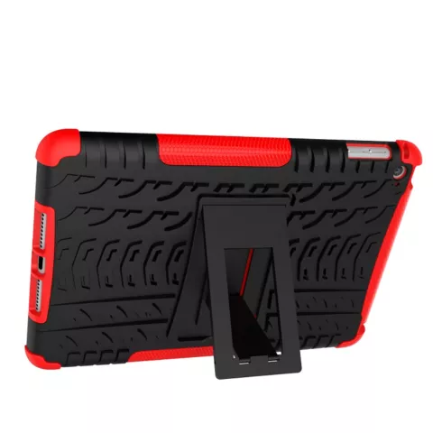 Profil De Pneu Poign&eacute;e De Couverture B&eacute;quille En Plastique TPU compatible avec iPad Mini 4 5 Cas - Rouge
