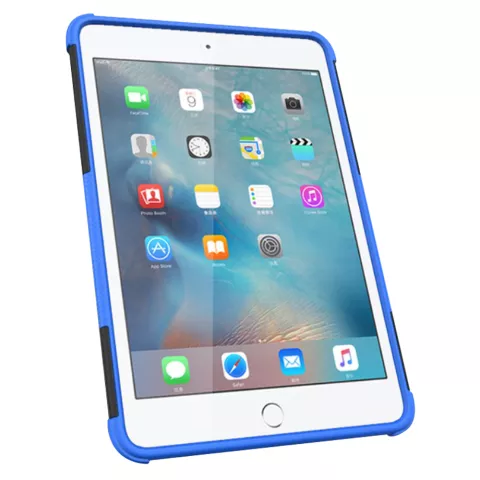 Profil De Pneu Poign&eacute;e De Couverture B&eacute;quille En Plastique TPU compatible avec iPad Mini 4 5 Cas - Bleu