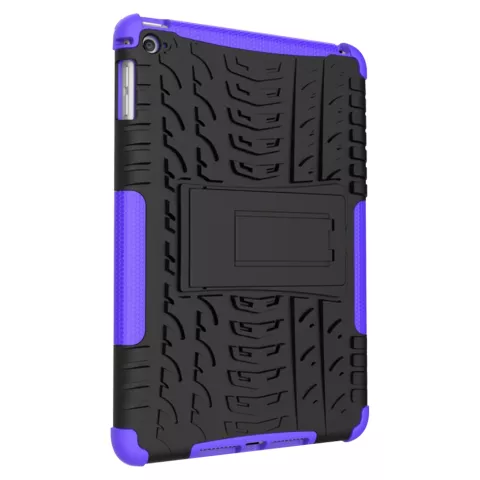 Coque iPad mini 4 5 en plastique TPU pour poign&eacute;e de couverture de profil de bande - Violet