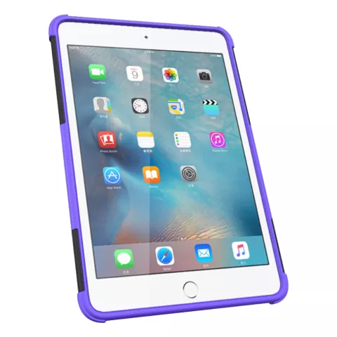 Coque iPad mini 4 5 en plastique TPU pour poign&eacute;e de couverture de profil de bande - Violet