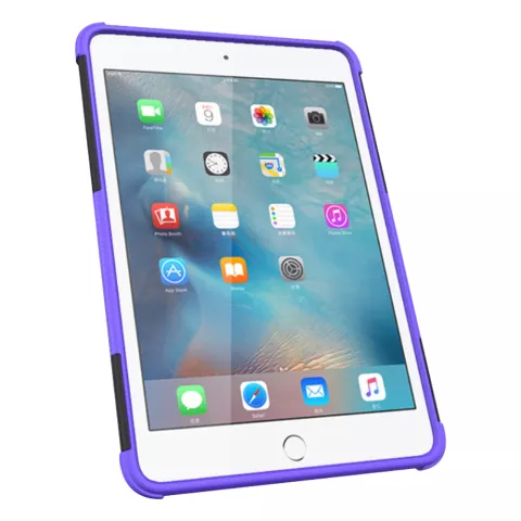 Profil De Pneu Poign&eacute;e De Couverture B&eacute;quille En Plastique TPU compatible avec iPad Mini 4 5 Cas - Violet
