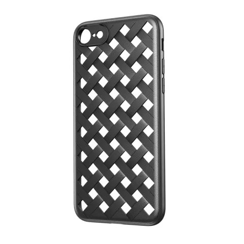 Coque TPU Tiss&eacute;e Baseus compatible avec iPhone 7 8 SE 2020 SE 2022 - Noir