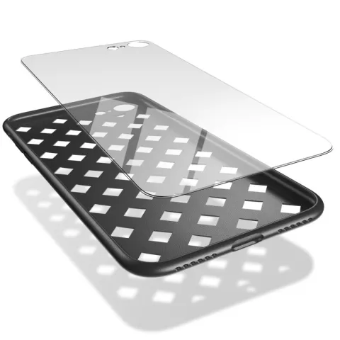 Coque TPU Tiss&eacute;e Baseus compatible avec iPhone 7 8 SE 2020 SE 2022 - Noir