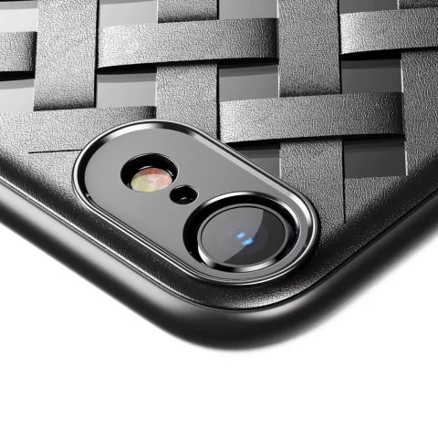 Coque TPU Tiss&eacute;e Baseus compatible avec iPhone 7 8 SE 2020 SE 2022 - Noir