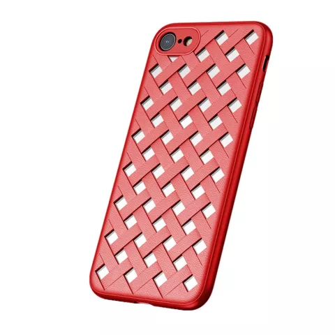 Coque en TPU tiss&eacute; Baseus compatible avec iPhone 7 8 SE 2020 SE 2022 - Rouge