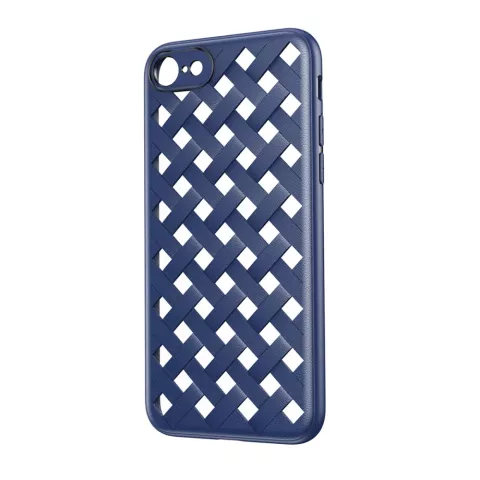 Coque en TPU tiss&eacute; Baseus compatible avec iPhone 7 8 SE 2020 SE 2022 - Bleu