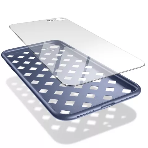 Coque en TPU tiss&eacute; Baseus compatible avec iPhone 7 8 SE 2020 SE 2022 - Bleu