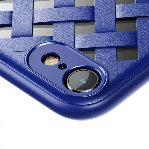 Coque en TPU tiss&eacute; Baseus compatible avec iPhone 7 8 SE 2020 SE 2022 - Bleu