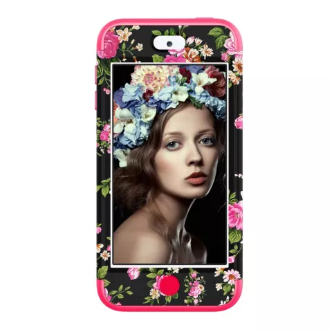 Armor Flower Case pour iPod Touch 5 6 7 - Fleurs color&eacute;es