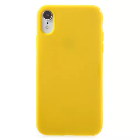 &Eacute;tui de protection en TPU simple pour iPhone XR - Jaune