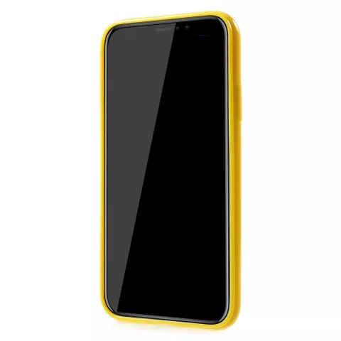 &Eacute;tui de protection en TPU simple pour iPhone XR - Jaune