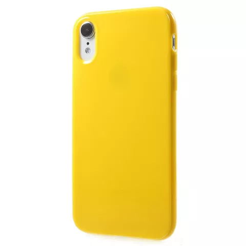 &Eacute;tui de protection en TPU simple pour iPhone XR - Jaune