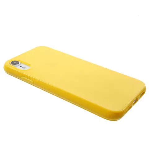 Coque de protection simple en TPU compatible avec iPhone XR - Jaune