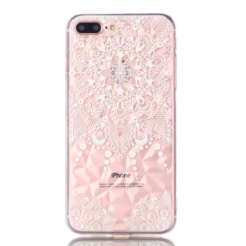 Coque Mandala Diamond look compatible avec iPhone 7 Plus 8 Plus - Transparente