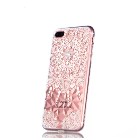 Coque Mandala Diamond look compatible avec iPhone 7 Plus 8 Plus - Transparente