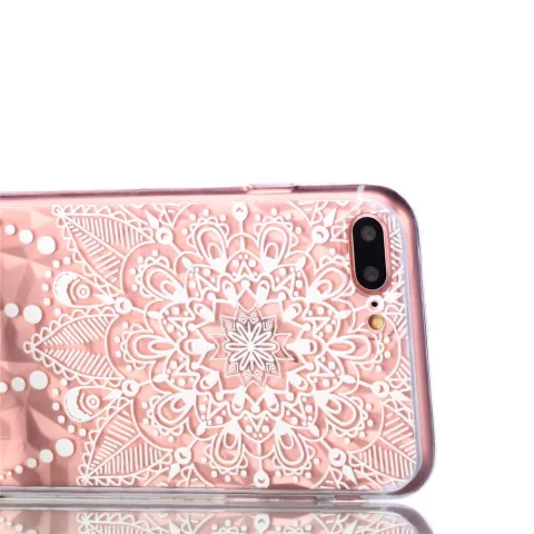 Coque Mandala Diamond look compatible avec iPhone 7 Plus 8 Plus - Transparente