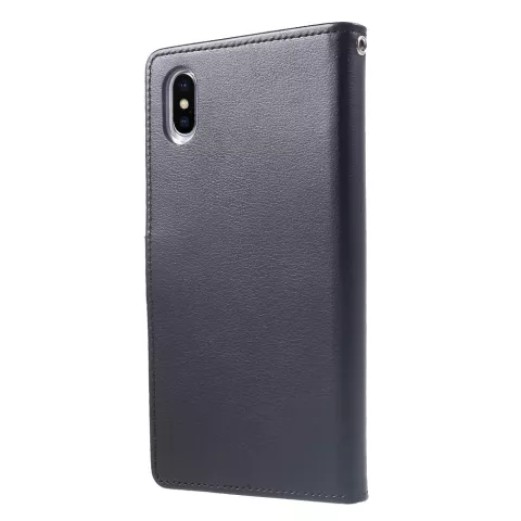 Mercury Goospery Rich Walletcase 7 Cards Simili cuir &eacute;tui compatible avec iPhone XS Max - Noir