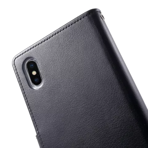 Mercury Goospery Rich Walletcase 7 Cards Simili cuir &eacute;tui compatible avec iPhone XS Max - Noir