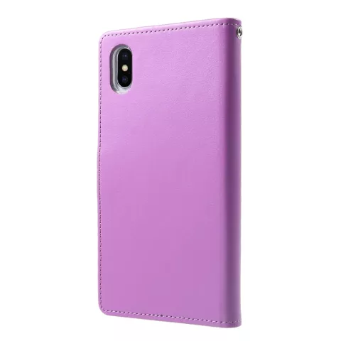 Mercury Goospery Rich Walletcase 7 Cartes Simili Cuir &eacute;tui compatible avec iPhone XS Max - Violet