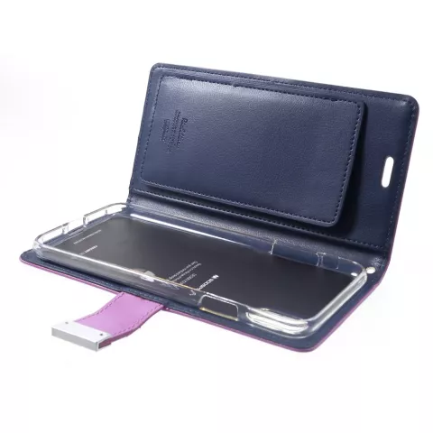 Mercury Goospery Rich Walletcase 7 Cartes Simili Cuir &eacute;tui compatible avec iPhone XS Max - Violet