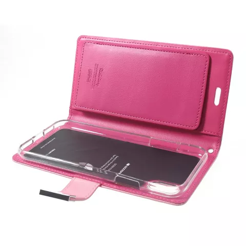 Mercury Goospery Rich Walletcase 7 Cards Simili cuir &eacute;tui compatible avec iPhone XR - Rose
