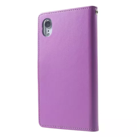 Coque iPhone XR Mercury Goospery Rich Walletcase 7 Passes en cuir artificiel - Violet