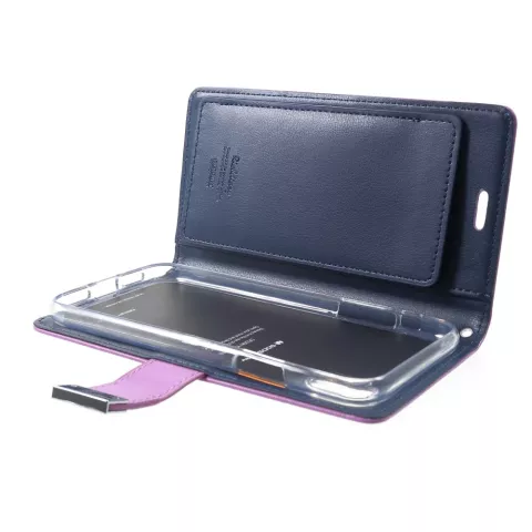 Mercury Goospery Rich Walletcase 7 Cards Simili cuir la coque compatible avec iPhone XR - Violet