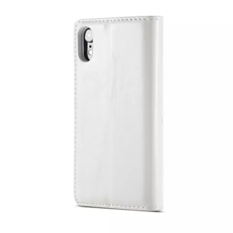 Caseme &Eacute;tui portefeuille en simili cuir avec porte-cartes &eacute;tui compatible avec iPhone XR - blanc