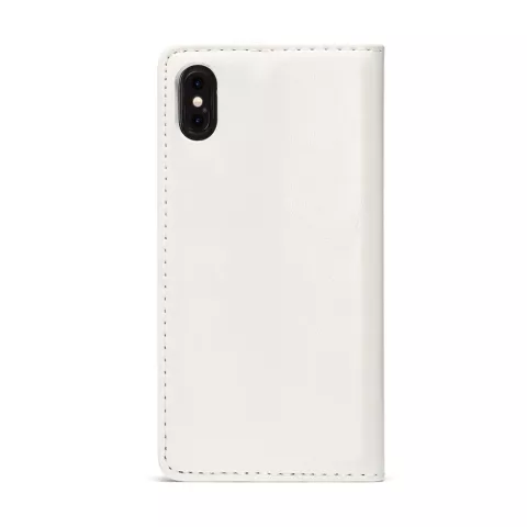Caseme &Eacute;tui portefeuille en simili cuir avec porte-cartes &eacute;tui compatible avec iPhone XS Max - blanc