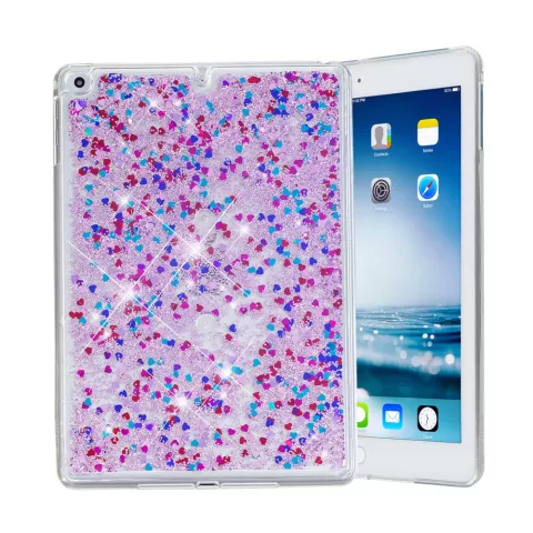 Coque en TPU paillet&eacute; compatible avec iPad 2017 2018 - Violet