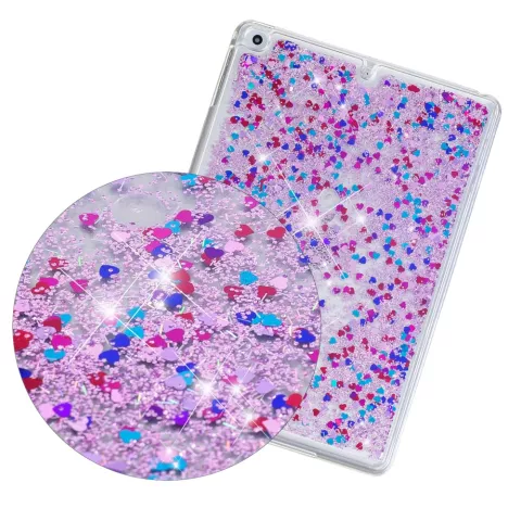 Coque en TPU paillet&eacute; compatible avec iPad 2017 2018 - Violet