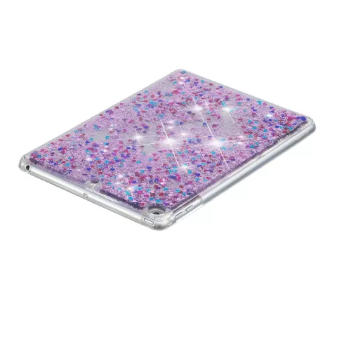 Coque en TPU paillet&eacute; compatible avec iPad 2017 2018 - Violet