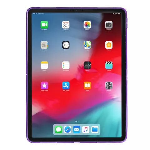 &Eacute;tui de protection en TPU flexible compatible avec iPad Pro 12.9 2018 - &Eacute;tui violet