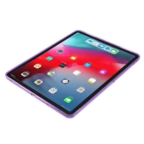 &Eacute;tui de protection en TPU flexible compatible avec iPad Pro 12.9 2018 - &Eacute;tui violet