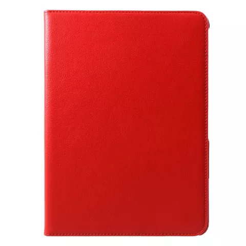 Housse en cuir Litchi Grain pour iPad Pro 12,9 pouces 2018 avec couvercle - Rouge