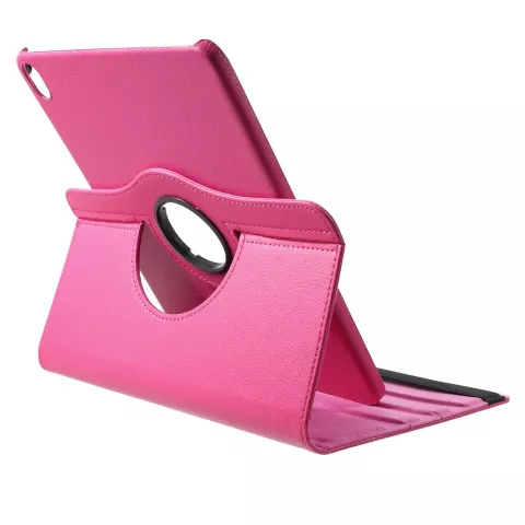 Support Rotatif De Couverture De Grain De Litchi En Cuir compatible avec iPad Pro 11 Pouces 2018 - Rose