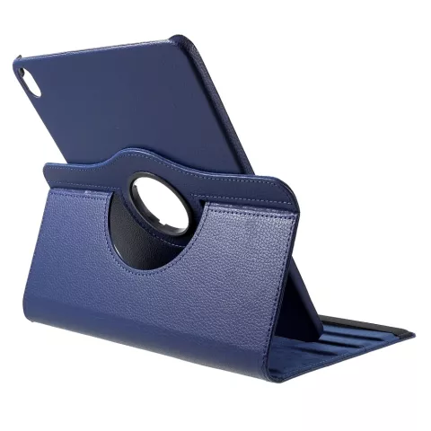 &Eacute;tui en cuir Litchi Grain rotatif standard iPad Pro 11 pouces 2018 - Bleu