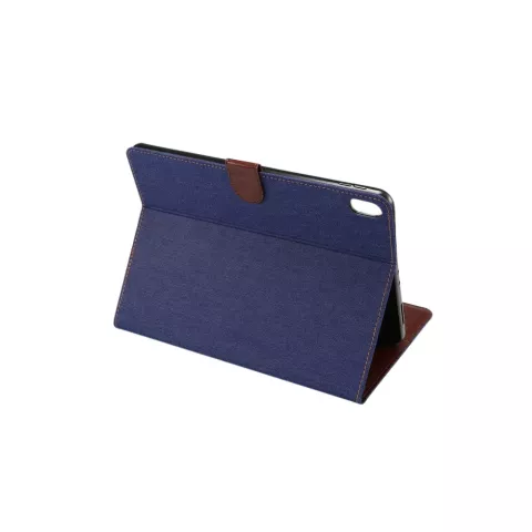 Tissu Jeans compatible avec la housse iPad Pro 11 pouces 2018 - Bleu fonc&eacute;