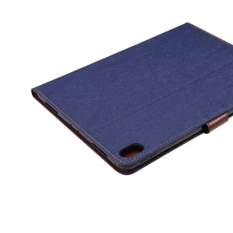 Tissu Jeans compatible avec la housse iPad Pro 11 pouces 2018 - Bleu fonc&eacute;
