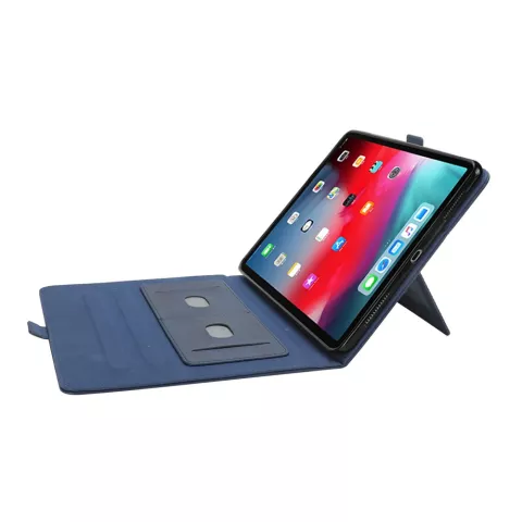 Cuir compatible avec iPad Pro 12,9 Pouces 2018 Cas Avec Couverture Portefeuille Portefeuille - Bleu
