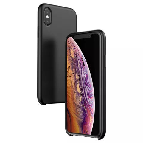 Coque en Silicone Liquide Baseus Original LSR Series pour iPhone X XS - Noire