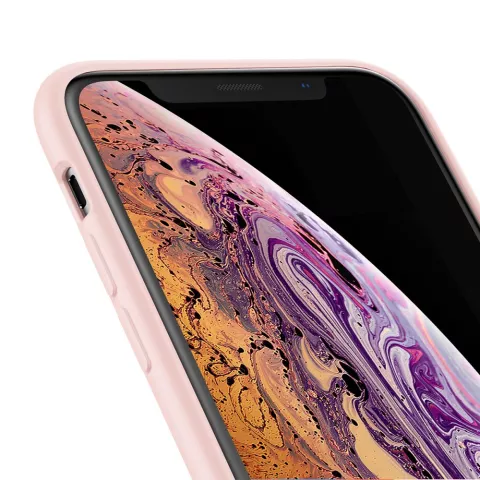Coque en gel de silicone liquide Baseus Original LSR Series la couverture compatible avec iPhone XS Max - Rose