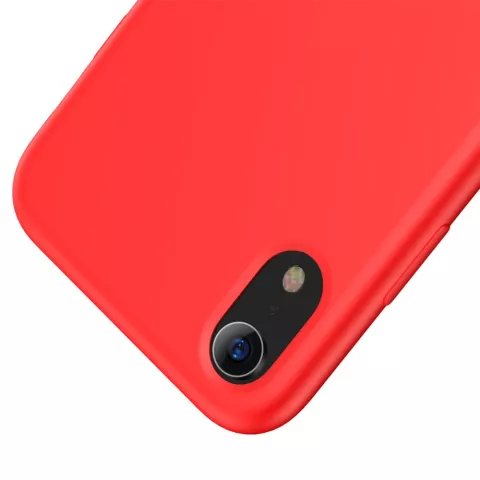 Coque en Silicone Liquide Baseus Original LSR Series pour iPhone XR - Rouge